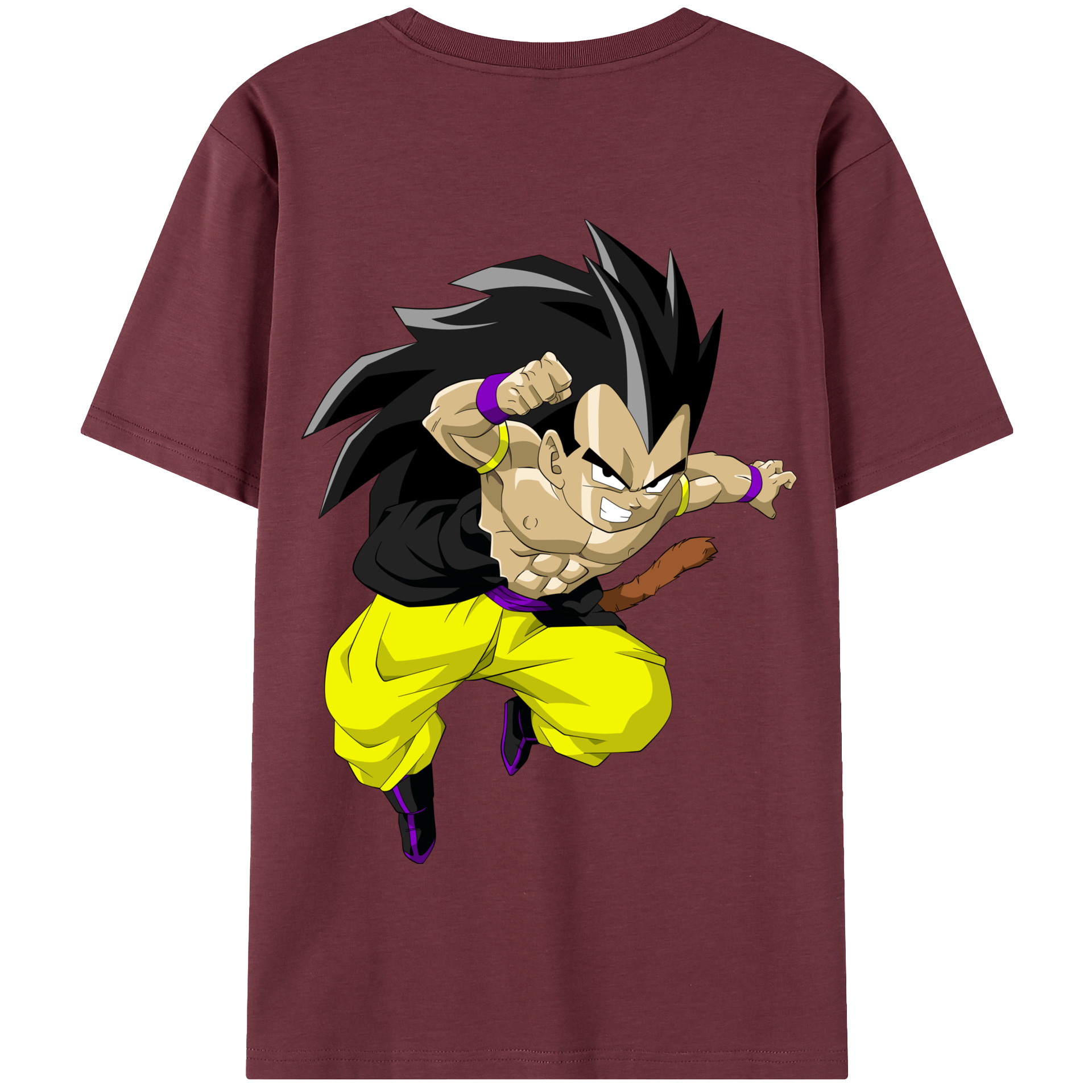 （画像用） ドラゴンボール ベジータ四世（Bejīta Yonsei）DRAGON BALL Vegeta IV 綿100％半袖Tシャツ（背面プリント）